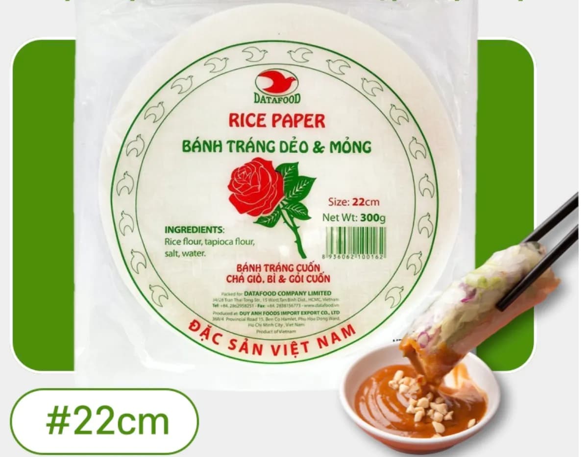 Bánh tráng dẻo&mỏng 22cm