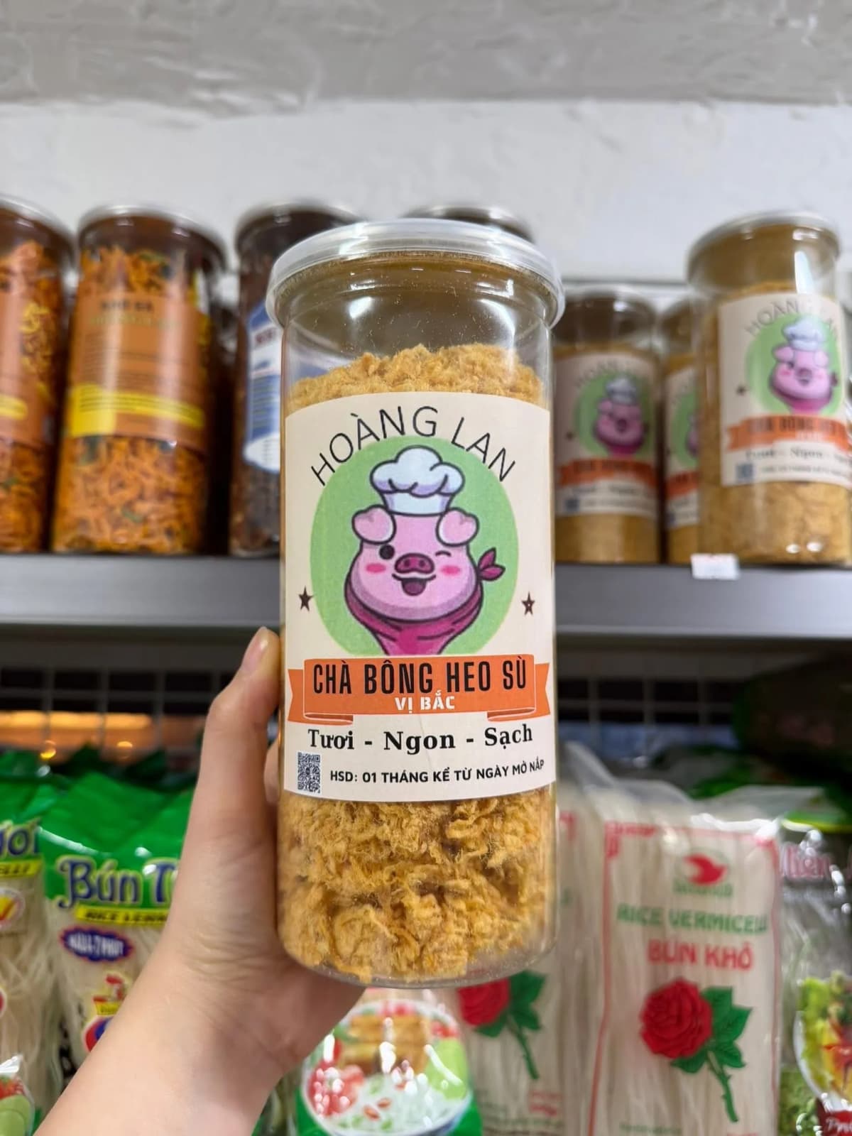 Chà bông heo sợi